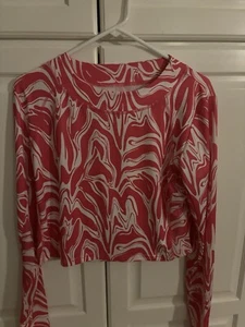 San Soleil Cropped Fitness Tee Rosa Langarm UPF50 Sportshirt Gr. M - Bild 1 von 9