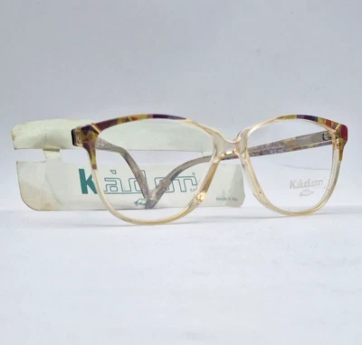 Vintage 80s Kador Rectangular Red Acetate Havana Eyeglasses Made Italy Women's - Image 1 of 4