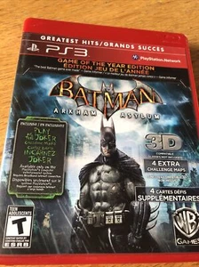 Batman Arkham Asylum GOTY-Playtstation 3-Complete In Box Very Good Condition - Picture 1 of 5