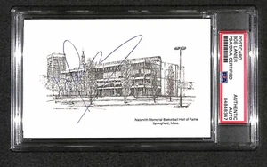 Bob Lanier Autographed Signed NBA Basketball Hall of Fame HOF Postcard Card PSA - Picture 1 of 3