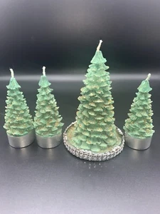 Set of 4 - Green Christmas Holiday Candle Gift Set made with Soy Wax! Decoration - Picture 1 of 9