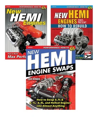 New Hemi Hellcat Engine How to Build max Performance Rebuild Swap three book set