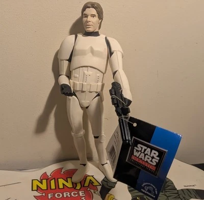 Disfraz de soldado de asalto Han Solo 9,5 aplausos Star Wars clásico coleccionable 1995 Foto 1 de 4