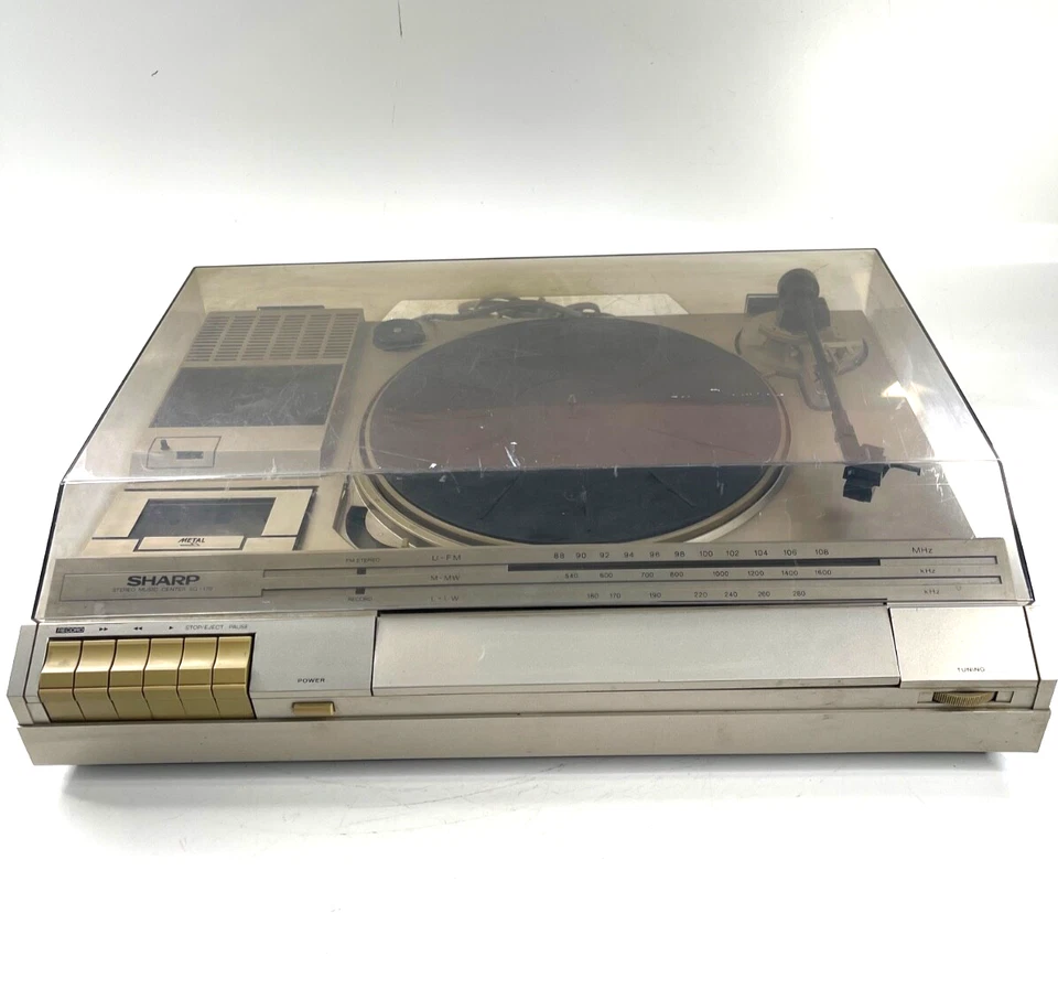 Sharp SG 170H Stereo Music Center Schallplattenspieler Kassentten recorder Radio - Bild 1 von 4