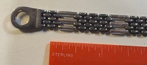 Vintage Italian Sterling Silver Wide Link Bracelet 7.25” Lobster Clasp - Picture 1 of 8