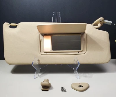 2007-2012 Acura MDX Sun Visor Tan Passenger Side OEM Vanity Mirror Tested - Image 1 of 4