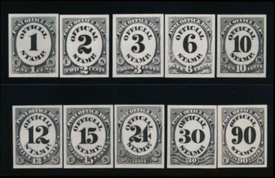 UNITED STATES (US) O47-56P3 POST OFFICE VF INDIA PROOF SET - Image 1 of 2