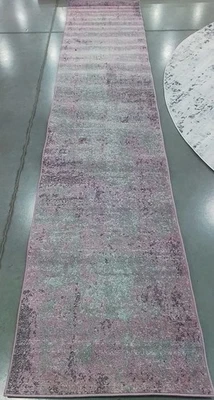 Tapete cinza roxo 2'-6" x 12'-0" costas mancha, preço reduzido 1172784900 ADR130M-212 - Imagem 1 de 4