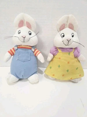 Ty Beanie Baby Max & Ruby 7" Bunny Rabbit Set of 2 Nickelodeon Nick Jr Plush - Image 1 of 4