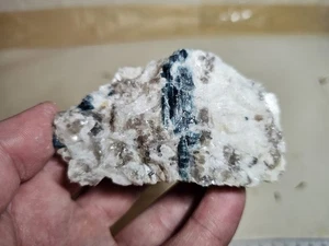 Rich Blue Tourmaline Specimen with Quartz and Mica - Unknown Locality  - Picture 1 of 3