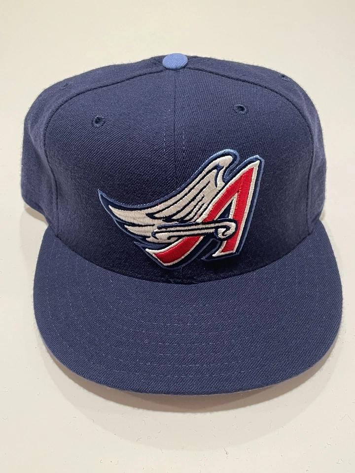 Vintage New Era Anaheim Angels Fitted Cap Hat 7 1/8 5950 Diamond Collection - Image 1 of 4
