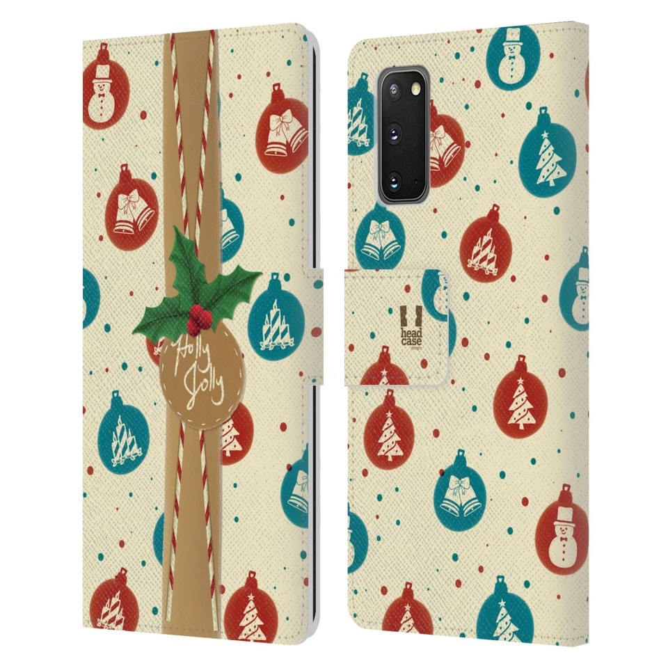 HEAD CASE DESIGNS CHRISTMAS GIFTS LEATHER BOOK WALLET CASE FOR SAMSUNG PHONES 1 - Image 1 of 4