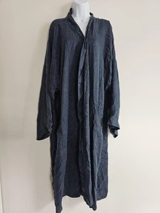 Murano Robe Mens 3X 4X Blue Silk Textured Kimono Lounge Old Money Natural Light - Picture 1 of 3