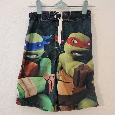 Boardshorts de natación Nickelodeon TMNT Teenage Mutant Ninja Turtle para niños talla M Foto 1 de 4