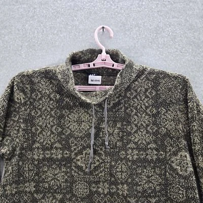 Sudadera DE COLECCIÓN GAP Mujer L Oliva Geométrica Años 90 EE. UU. Azteca Pila Profunda Sherpa Foto 1 de 4