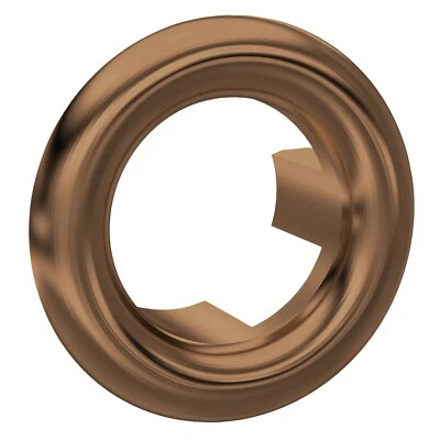 Nuie Brushed Bronze Round Overflow Cover for Bathroom Sink 30mm ABS Modern - Image 1 of 4