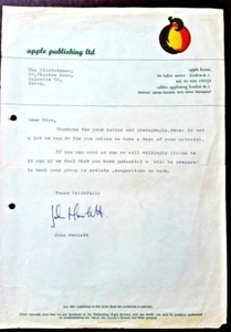 BEATLES - Apple Publishing Ltd - MEMBRETE ORIGINAL - Director George Harrison - Imagen 1 de 4