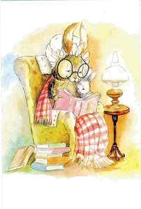 LIBRO DE CUENTOS DE HADAS ABUELA CONEJO postal rusa - Imagen 1 de 1