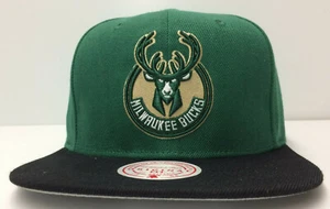 Milwaukee Bucks Mitchell & Ness NBA Snapback Hat 2Tone Flat Brim Adjustable Cap - Bild 1 von 7