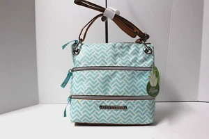 Lily Bloom Small Messenger Cross body Shoulder Bag DENISE Geo Tile Teall NWT - Picture 1 of 10