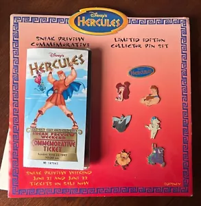 Disney Hercules Gedenkkarte + komplettes 7 Pin Set Disney Store Display 1997 - Bild 1 von 10