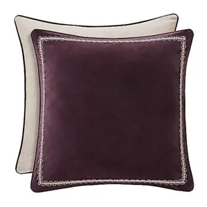 J Queen New $85 GRACE Reversible EURO SHAM European Pillow Cover Amethyst NWT - Picture 1 of 6