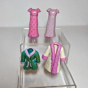 Mixed Lot of 4 Polly Pocket Clothes nightgowns robes - Picture 1 of 4