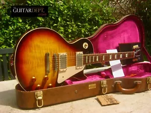 ♚SUPERB♚2014 Gibson CUSTOM SHOP R8*1958 Les Paul♚FLAME Tobacco Burst♚VOS♚8.5 LBS - Picture 1 of 24