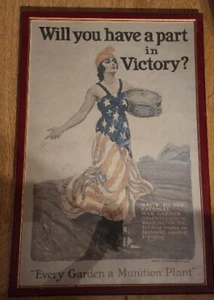 Erster Weltkrieg James Montgomery Flagge Poster Die Samen des Sieges VINTAGE SELTEN 22"x14,5 - Bild 1 von 11