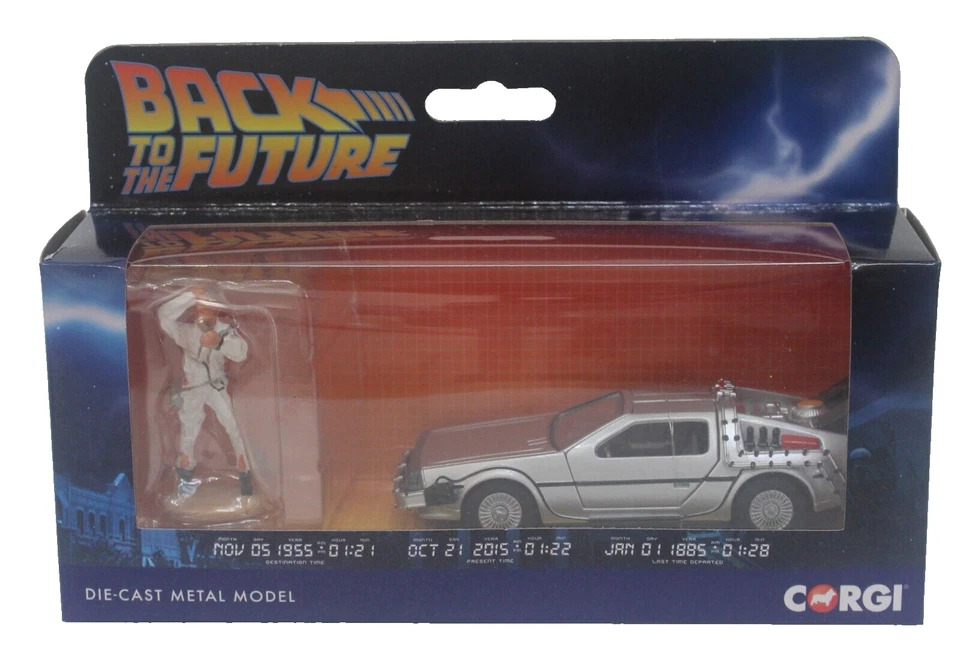 Corgi CC05503 Back to the Future Delorean w Doc Brown Figure 1:36 Mint/ Boxed - Image 1 of 3