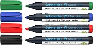 4x Schneider Maxx 290 Marker (für Whiteboards und Flipcharts, Rundspitze 2-3 mm - Bild 1 von 1
