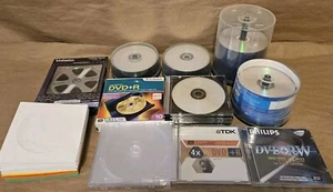 Énorme lot de disques vierges gravables DVD-R DVD + R DVD + RW 4,7 Go 120 minutes 4X-8X - Photo 1/3