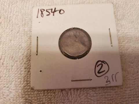 Seated Liberty Dime 1854-O Fair Condition Date Legible Cover