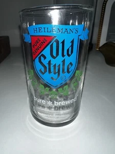 Vintage 1970s Heileman's Old Style Pure Brewed Pure Genuine Small Drinkin Glass - Picture 1 of 5
