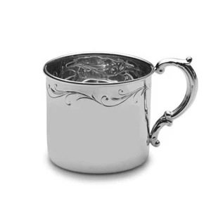 Empire Sterling Silver Floral Baby Cup, New in Box, Made in USA - Picture 1 of 1
