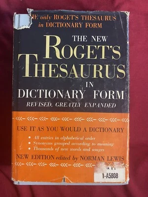 New Roget's Thesaurus in Dictionary Form  (1961) HC DJ - Image 1 of 3