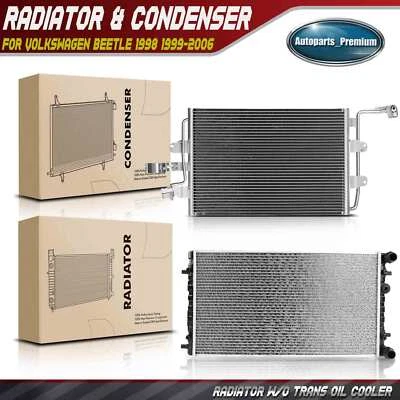 Radiator & AC Condenser Cooling Kit for Volkswagen Beetle 1998 1999 2000-2006 - Image 1 of 4