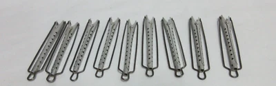 Rolos de metal para modeladores de cabelo hastes permanentes clipe de prata conjunto vintage/9 salão de beleza dos EUA - Imagem 1 de 4