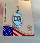 Sterling Silver 3D 18x10mm Civil War Confederate Soldier Hat Cap says CSA Charm