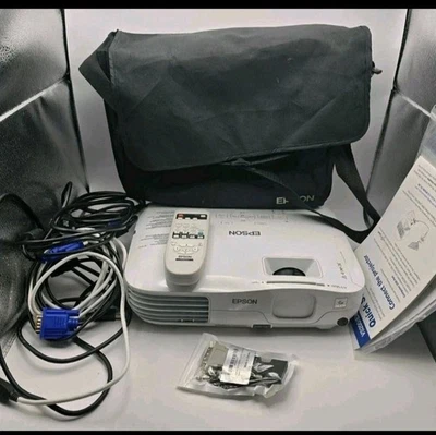 Epson EX3200 Digital LCD Projector H369A Power Cord Remote Cables Paperwork Bag - Image 1 of 4