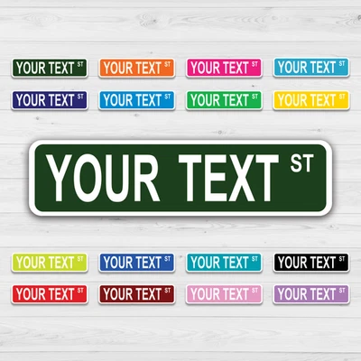 Personalized Street Sign – Custom Road Sign, 4 Sizes, .040 Aluminum, many colors - Image 1 of 4