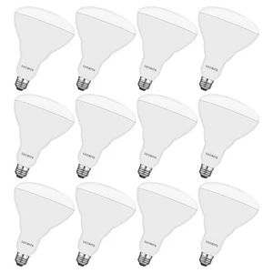 Luxrite BR40 LED Light Bulbs, 13W=85W, Warm White, Dimmable, 1100LM, E26 12 Pack - Picture 1 of 7