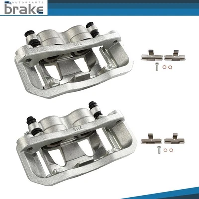 2Pcs Front Brake Calipers w/Bracket For 99-02 FORD E-450 ECONOLINE SUPER DUTY - Image 1 of 4