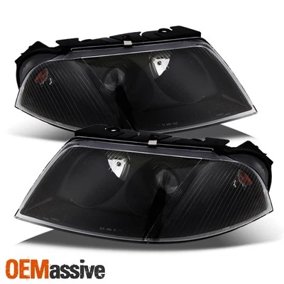 Fit Black Bezel 2001-2005 Volkswagen Passat Projector Headlights Headlamps - Image 1 of 4