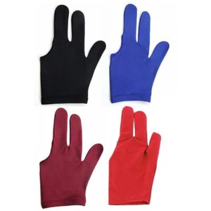 3 FINGER HANDSCHUH Rechts/Linkshand Gummizug für 8 9 10 Ball Snooker Pool Billard - Bild 1 von 18