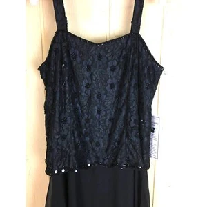 VESTIDO Midi Adornado Vintage Lentejuelas Encaje Talla 16W Fluido Cóctel Fiesta NUEVO - Imagen 1 de 7