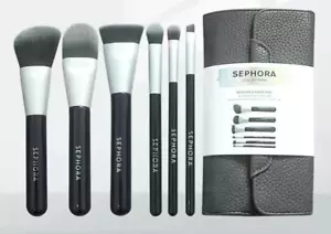 SEPHORA COLLECTION Deluxe Charcoal Antibacterial Brush Set 6PCS - Picture 1 of 11