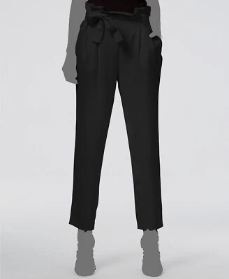 Pantalones de vestir Rachel Roy negros de tiro alto con bolsa de papel cónica talla 8 $99 para mujer Foto 1 de 2