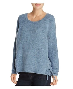 NWT- Soft Joie Weslyn Donegal Lace-Up Sweater, Light Dynasty Blue - Size Large - Picture 1 of 2