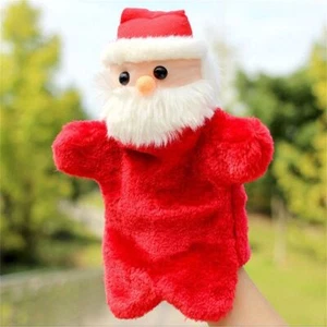 Toy Christmas Puppet Fingers Puppets Big Hand Puppet Santa Claus Plush Toys - Picture 1 of 9